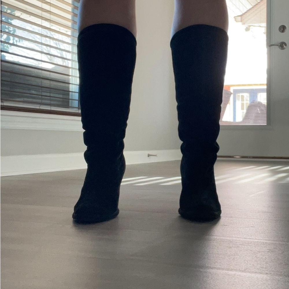 Black Convertible Boots-Size 8